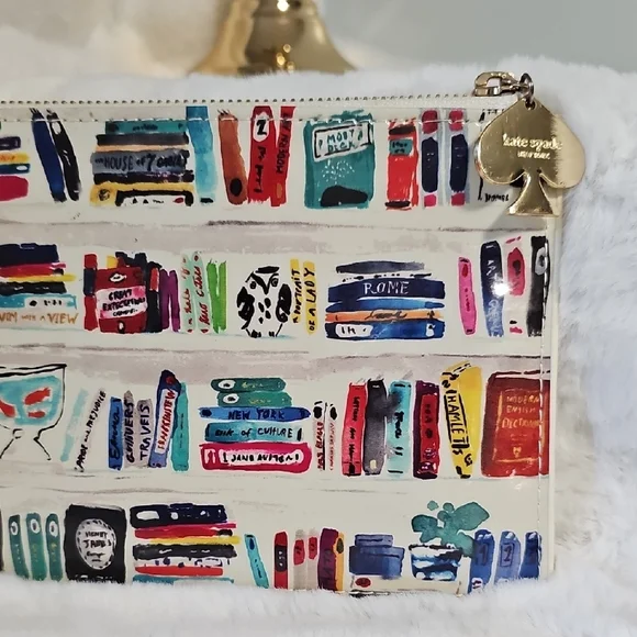 Kate Spade Vibrant Clutch with Book Print - Picture 3 of 9